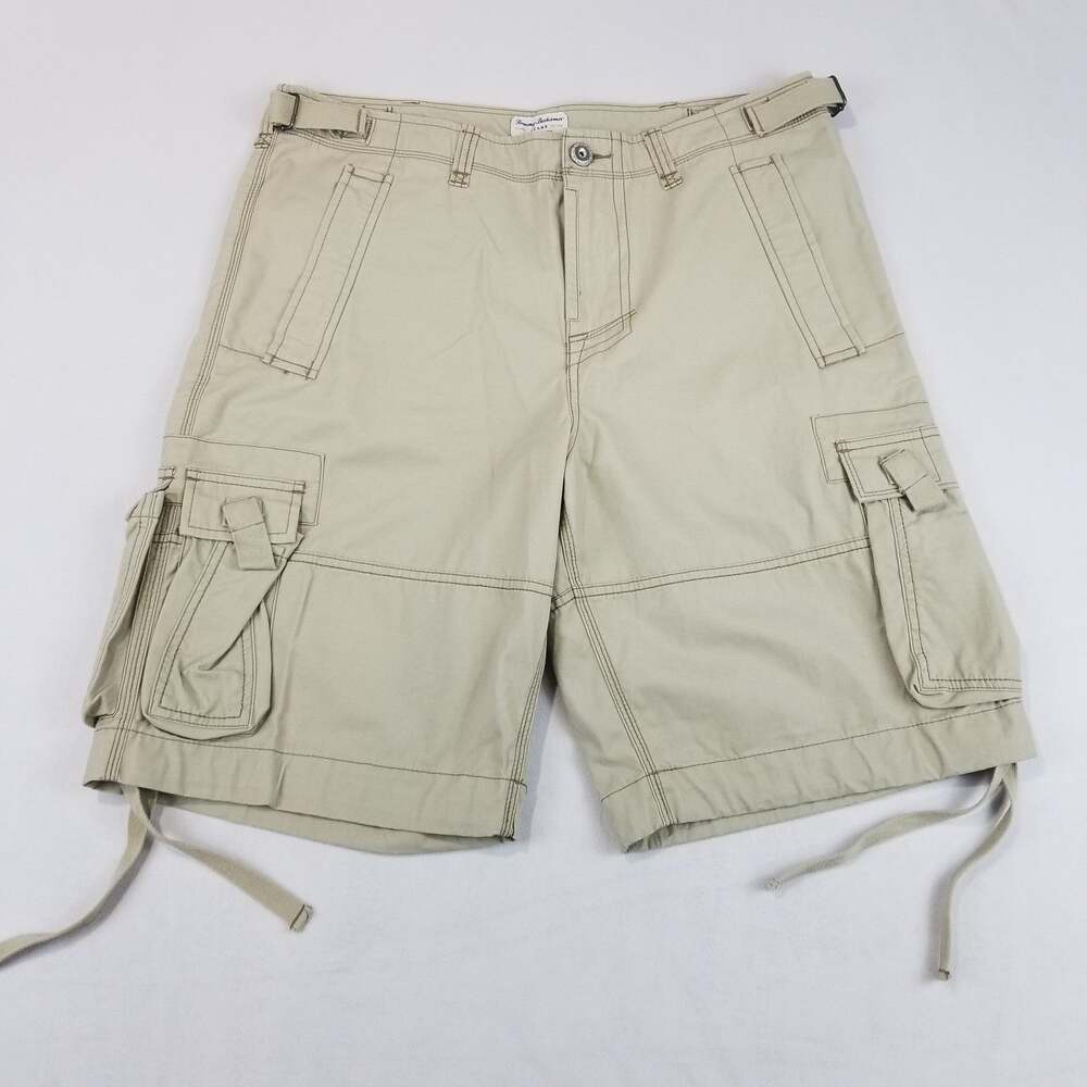 Tommy Bahama Shorts Mens 36 Beige Madison Lake Cargo Canvas Adjustable NWT